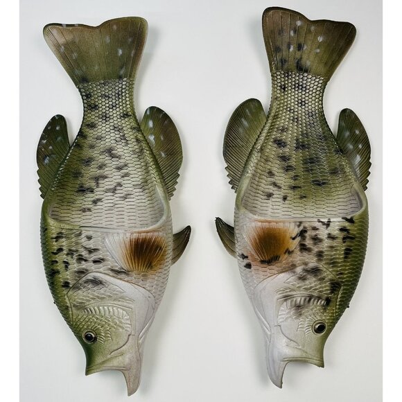 RIVERS EDGE Mens 9 Womens 10 Green Crappie Rubber FISH FLOPS Sandal Gag Gift EUC - Picture 5 of 6